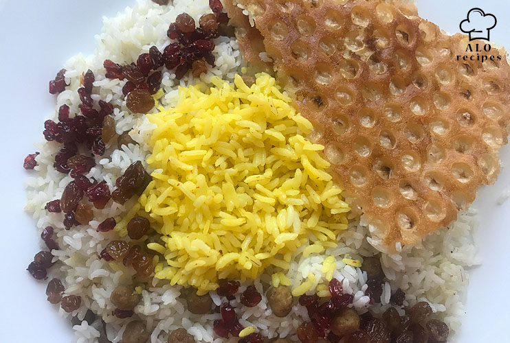 Koofteh Rizeh with rice and Tahdig