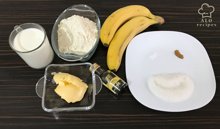 Eggless Banana Pancakes Ingredients