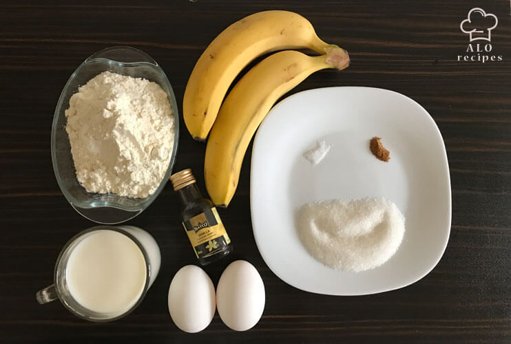 Light and Fluffy Banana Pancakes ingredients