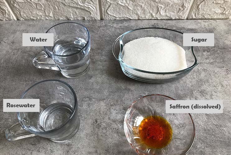 ingredients in baklava syrup