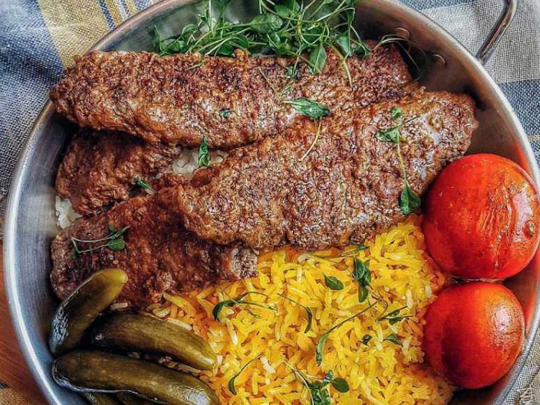 Kabab tabei pan kebab with ground beef