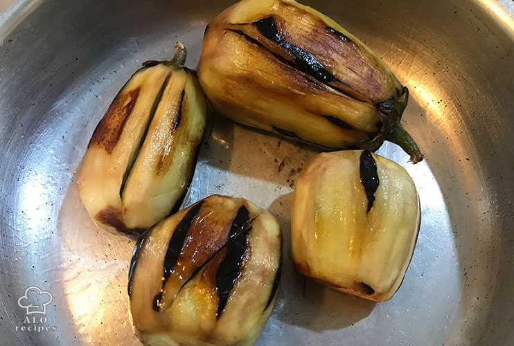 Fry the eggplants