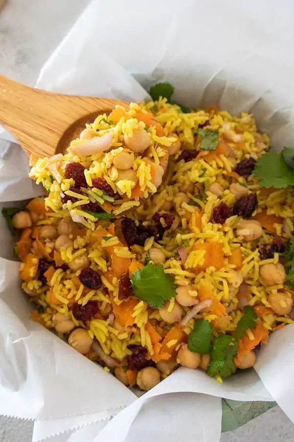 moroccan chickpea rice salad