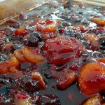 Torshak made of apricots, and dried plums and thin sauce