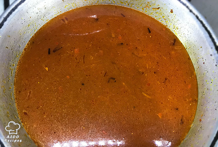 Add water to the sauce