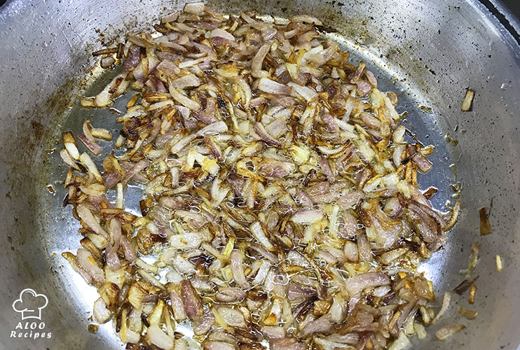 Saute the onion in a pot