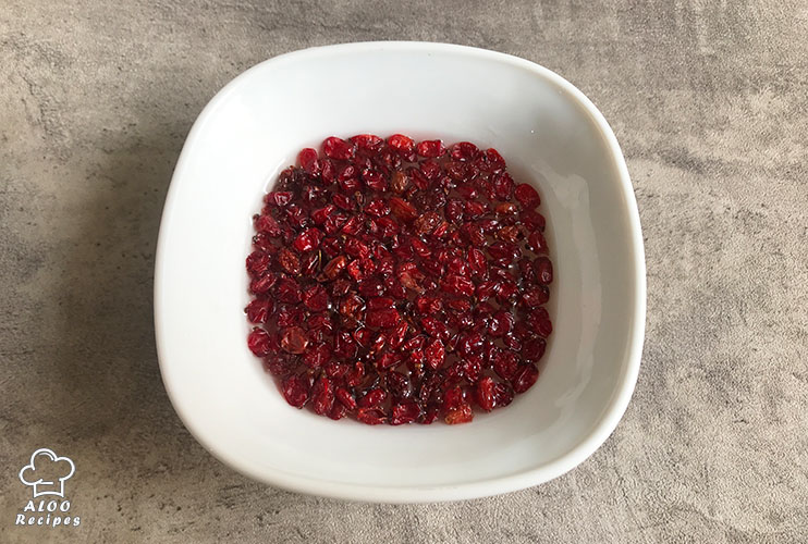 Soak the barberries