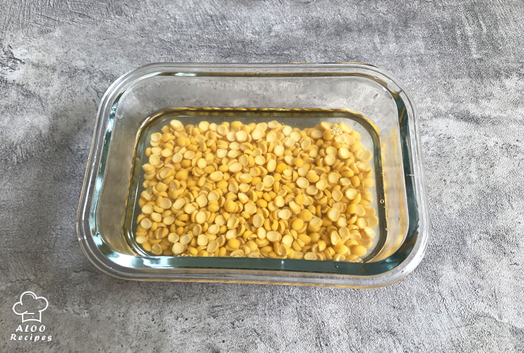 Soak the split peas