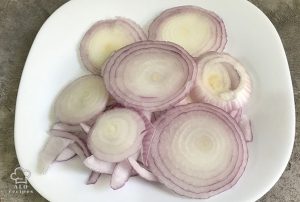 Chop a large onion