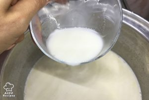 Add cornstarch to the milk