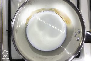 Warm half a cup of milk