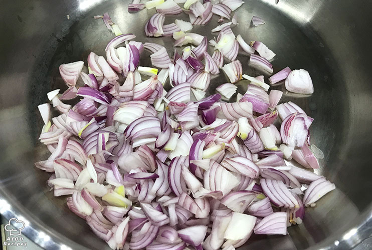 Dicing the onions