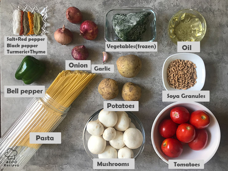 Pasta Tahdig Ingredients