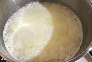 let yogurt continue to cook for 15 minutes until it curdles