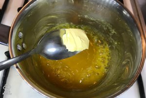 Add butter to he glaze