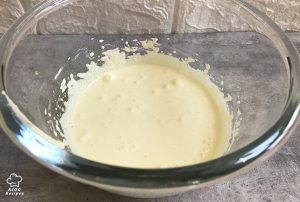 Add the liquid oil to the yolks